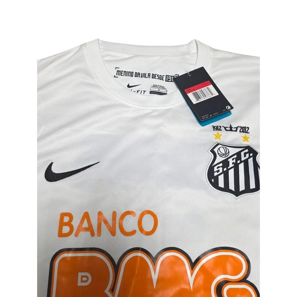 Santos 2012/13 Home Neymar Jr #11 Retro Soccer Long Sleeve Jersey  Men Size L